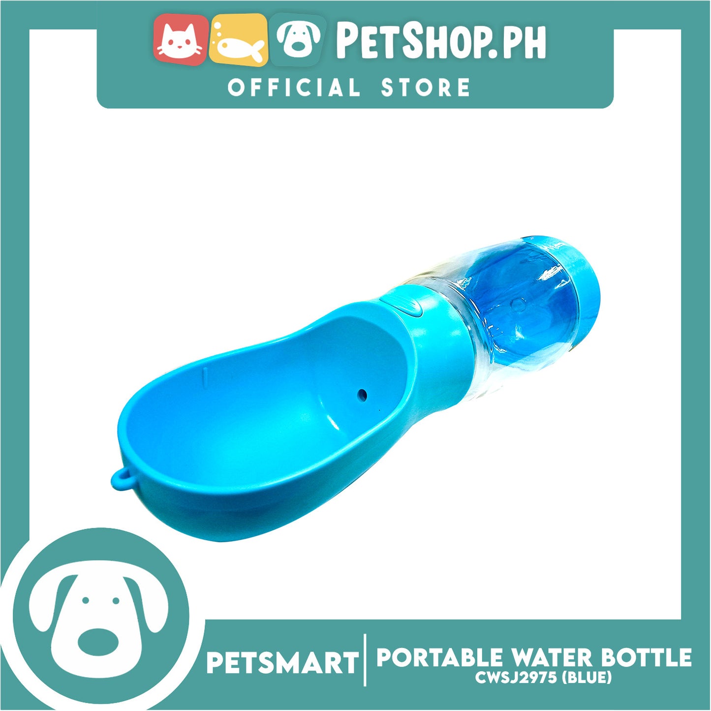 Pet Portable Drinking Cup Bottle Water Dispenser for Dogs CWSJ2975 (Blue) 400ml