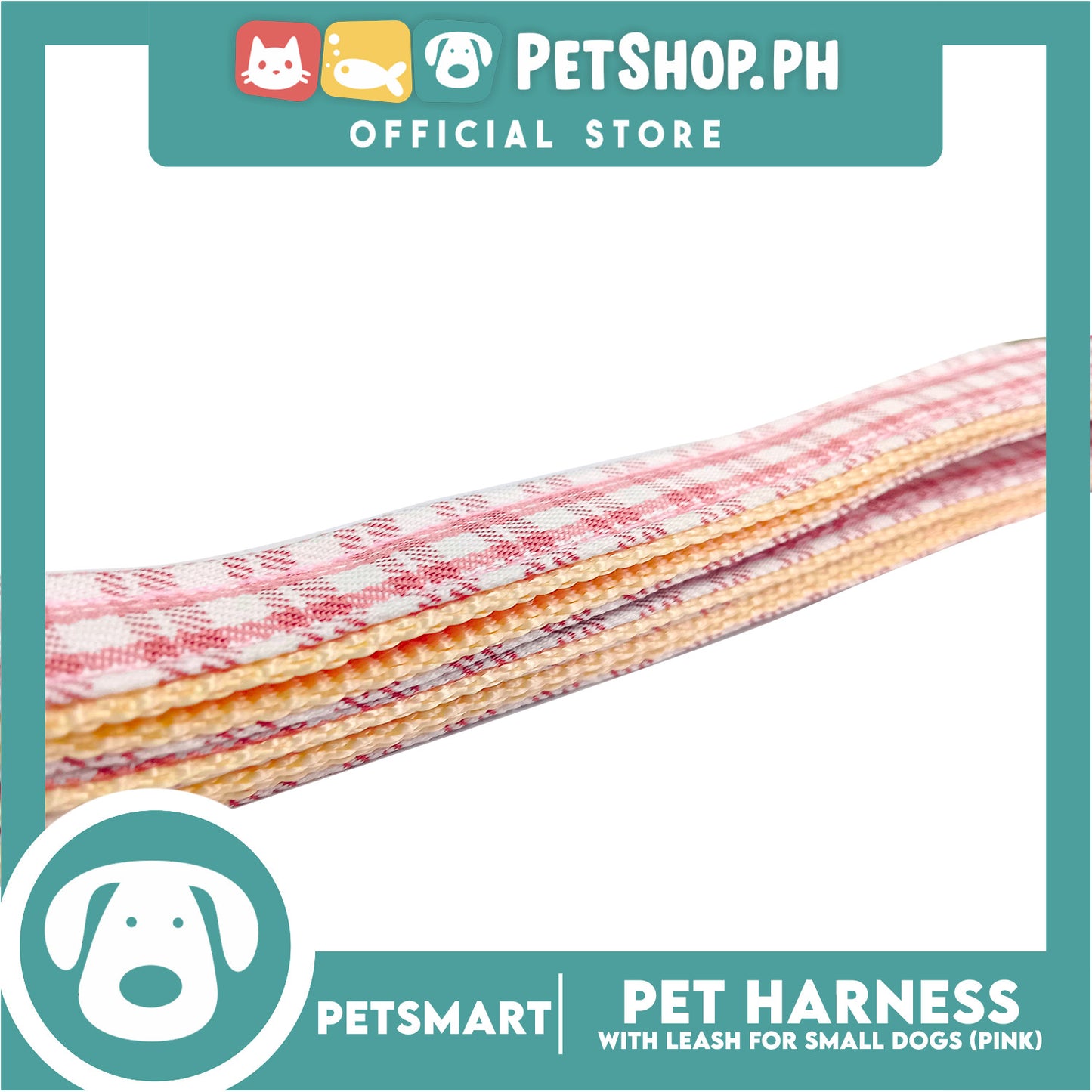 Pet Harness with Leash for Small Dogs (Pink) QYS2202