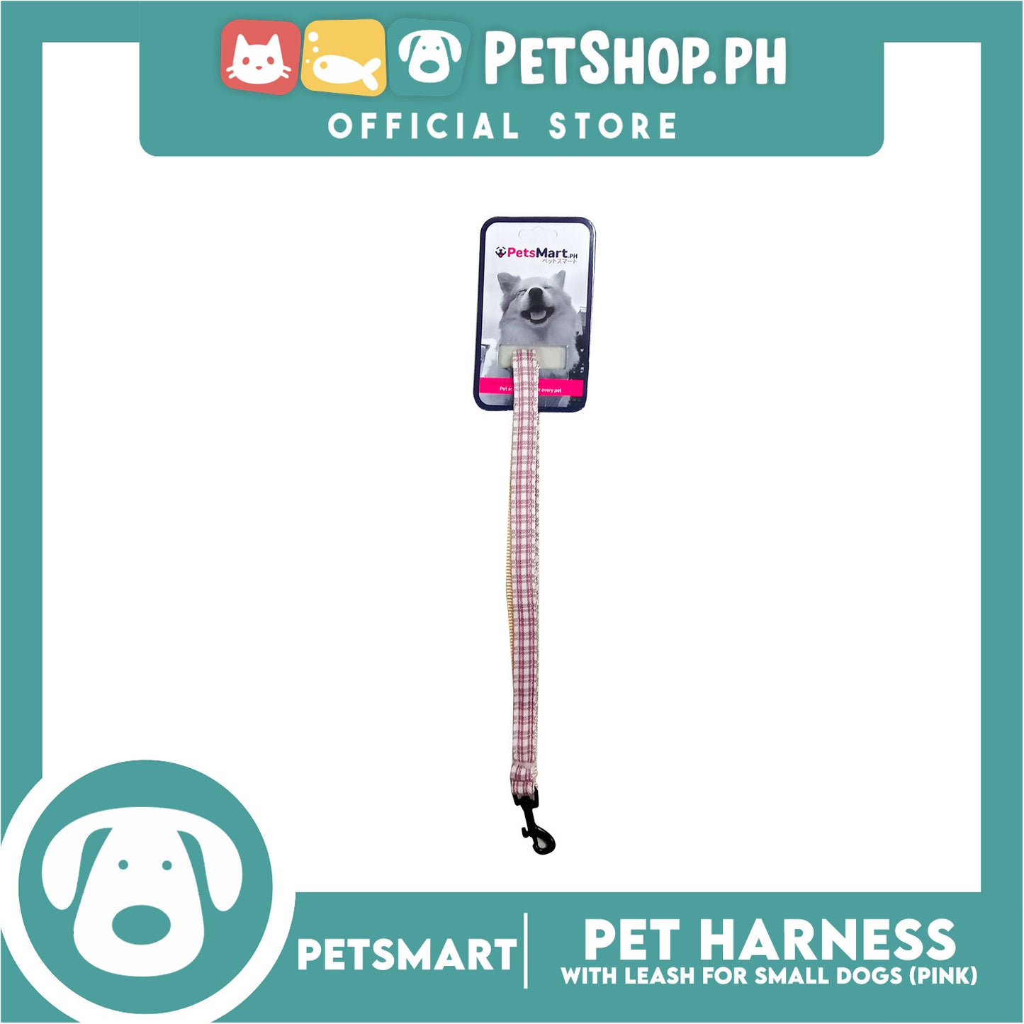 Pet Harness with Leash for Small Dogs (Pink) QYS2202