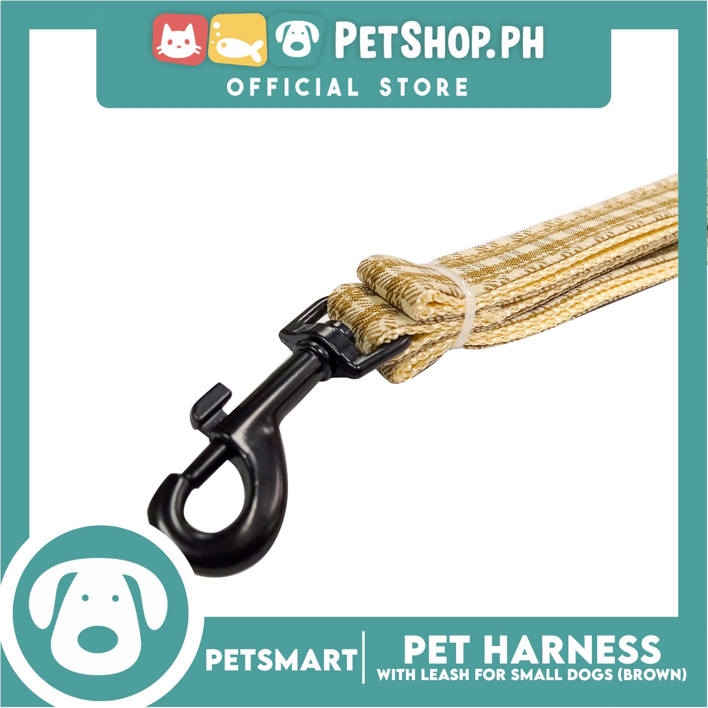 Pet Harness with Leash for Small Dogs (Brown) QYS2202