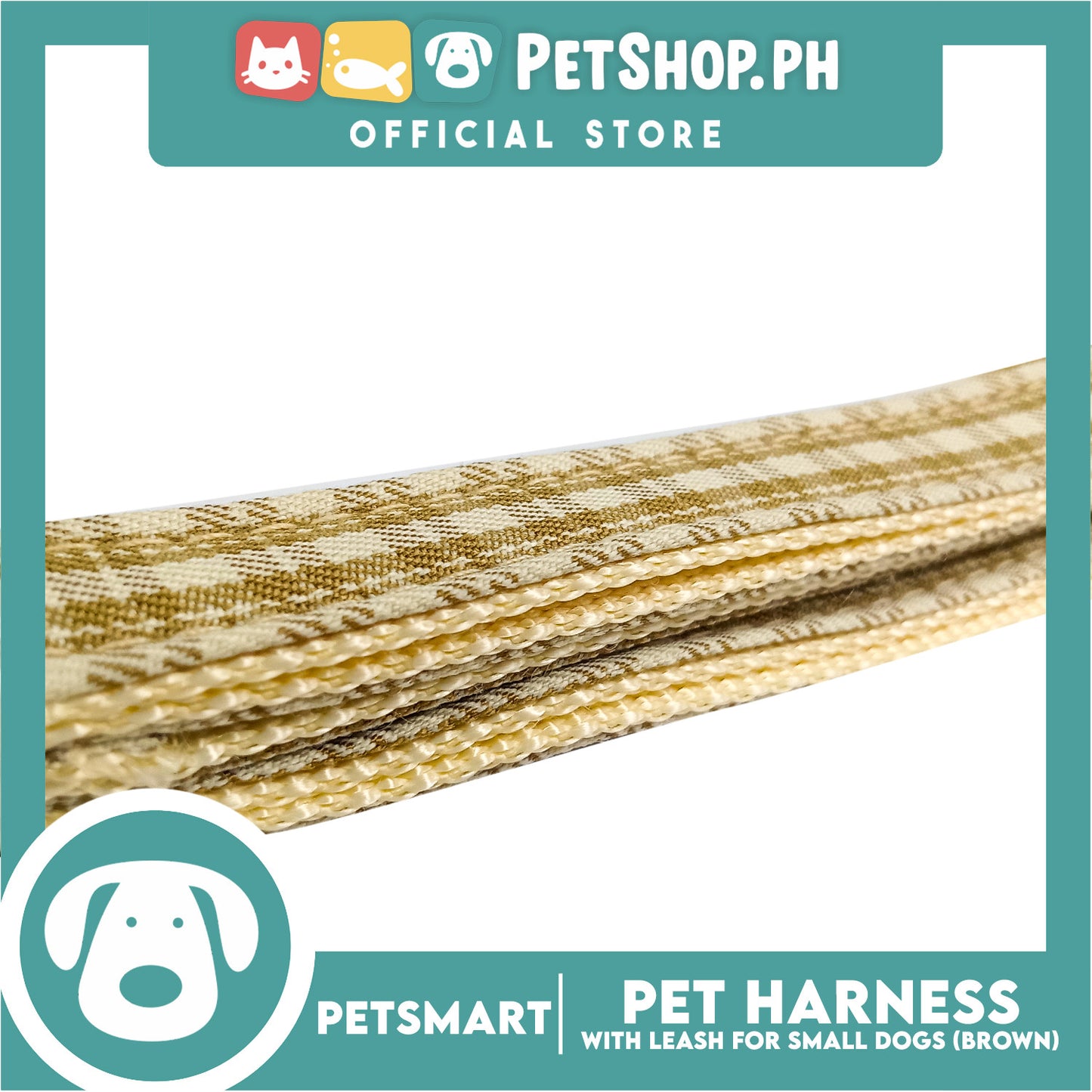 Pet Harness with Leash for Small Dogs (Brown) QYS2202