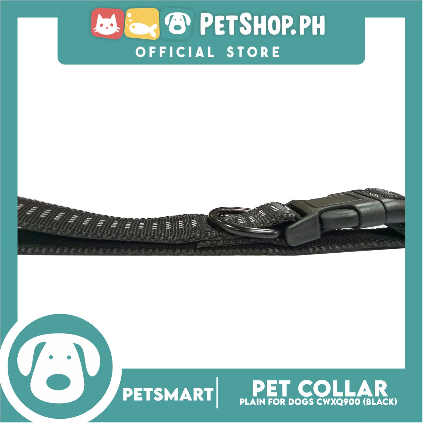 Pet Dog Collar Adjustable Buckle (Black) CWXQ900