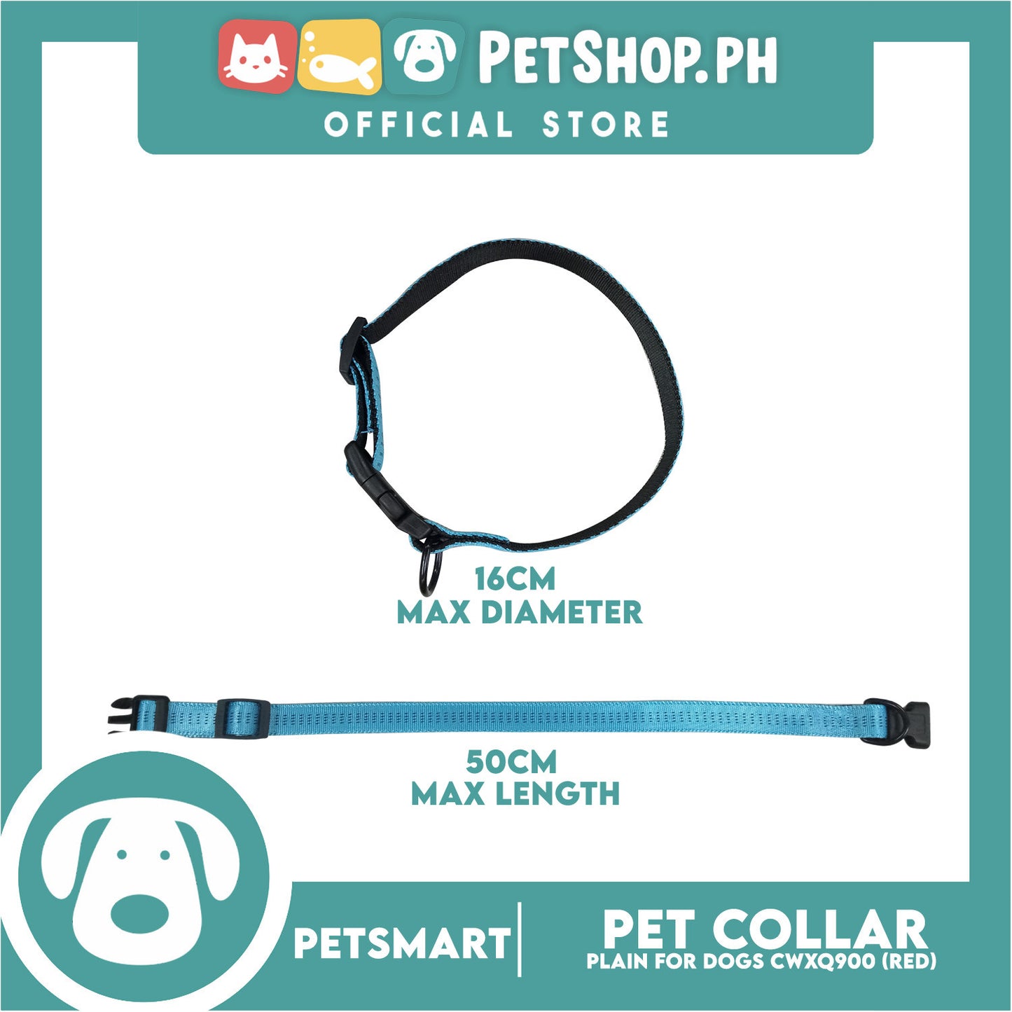 Pet Dog Collar Adjustable Buckle (Red) CWXQ900