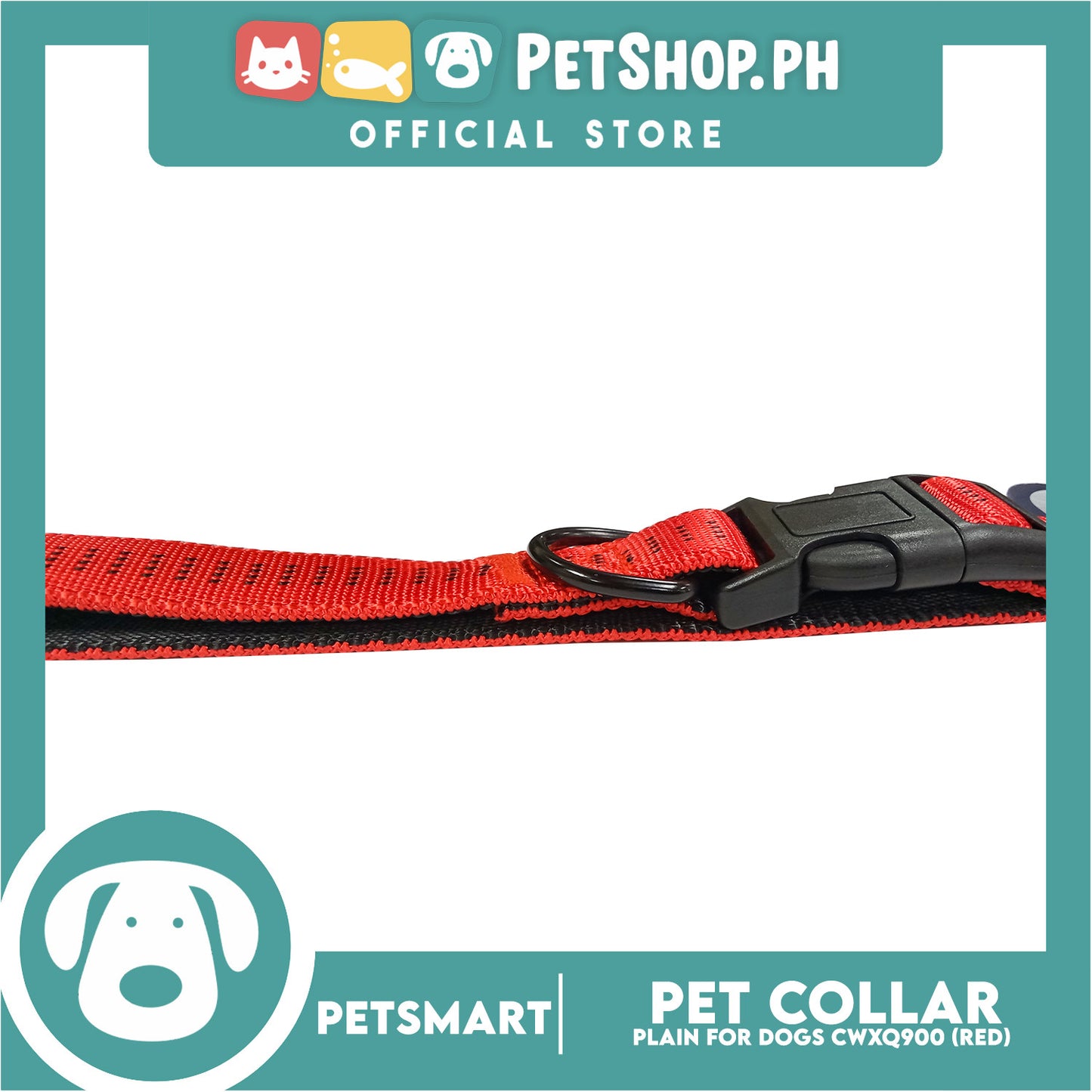 Pet Dog Collar Adjustable Buckle (Red) CWXQ900