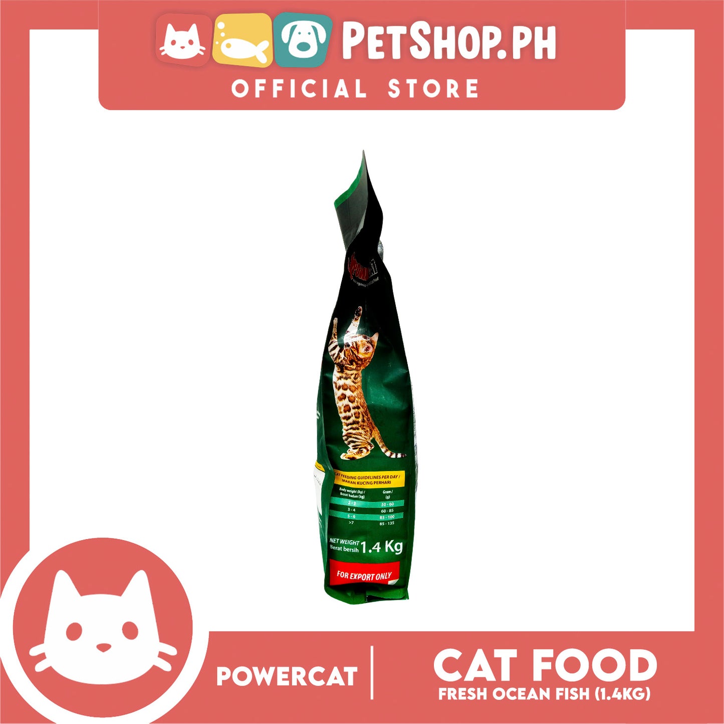 PowerCat Fresh Ocean Fish 1.4kg Cat Dry Food