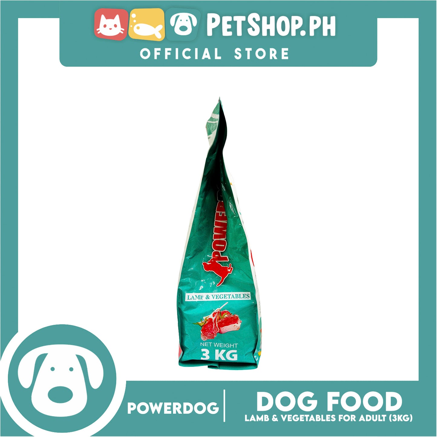 PowerDog Lamb and Vegetables for All Breeds Adult 3kgs Dry Dog Food