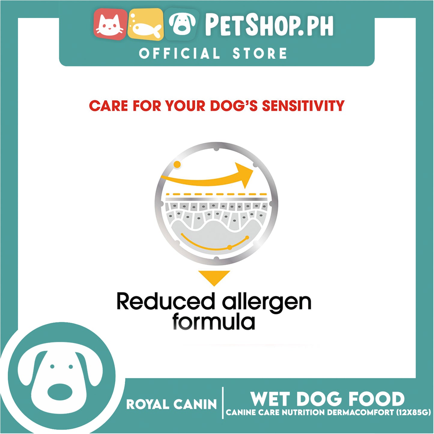 Royal Canin Dermacomfort Loaf (85g x 12g) Adult Wet Dog Food - Canine Care Nutrition