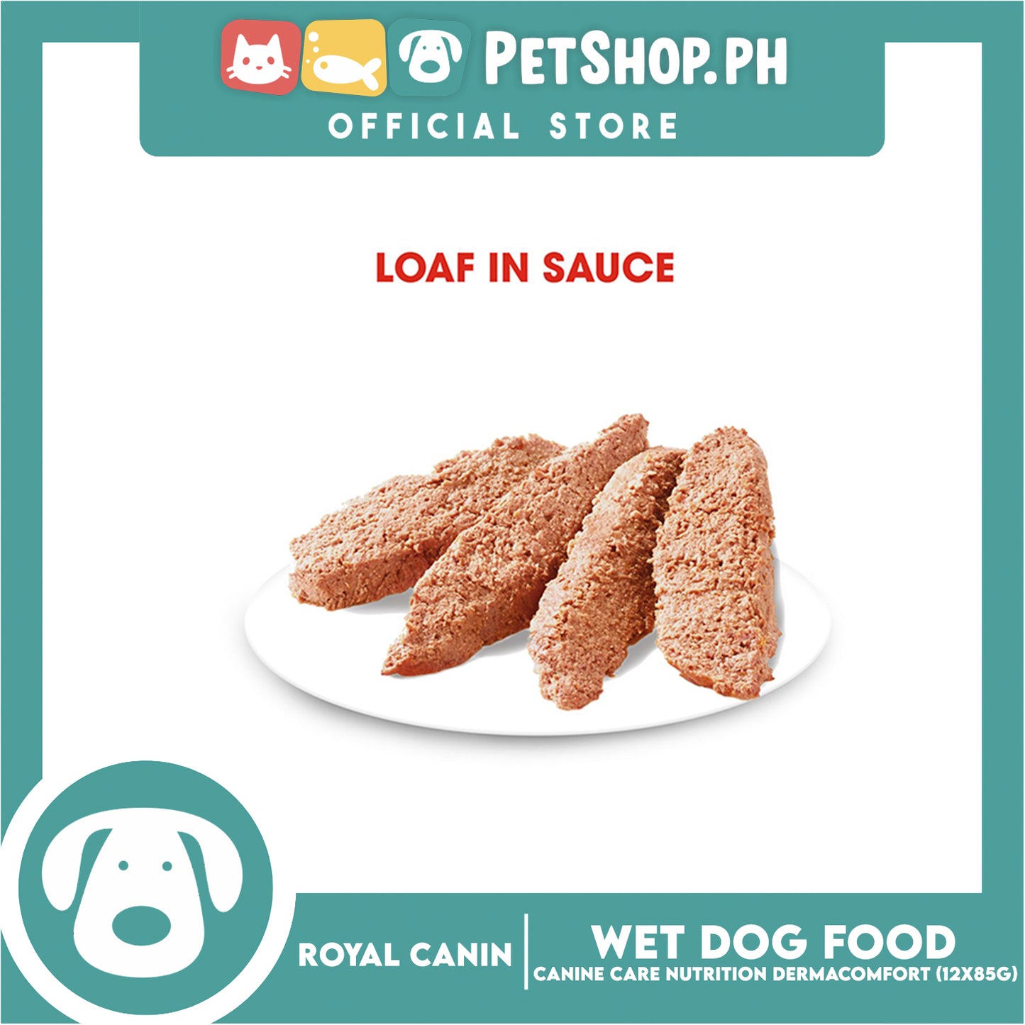 Royal Canin Dermacomfort Loaf (85g x 12g) Adult Wet Dog Food - Canine Care Nutrition
