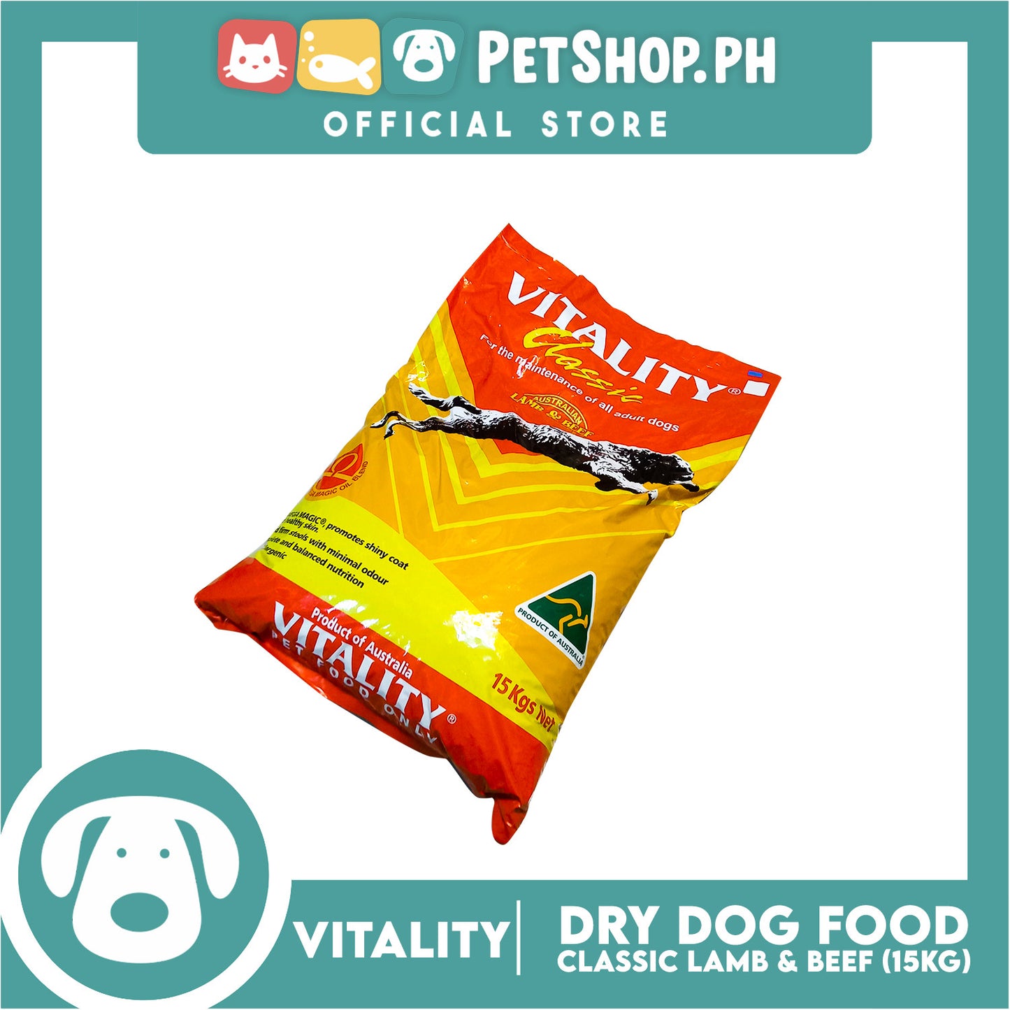 Vitality Classic Lamb & Beef 15kg Dog Dry Food