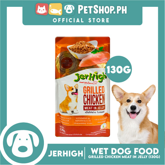 Jerhigh Grilled Chicken Meat in Jelly 130g Dog Food