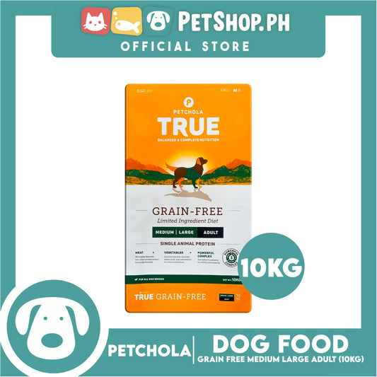 Petchola True Grain Free Medium to Large Breeds (Adult) Dog Food 10kg