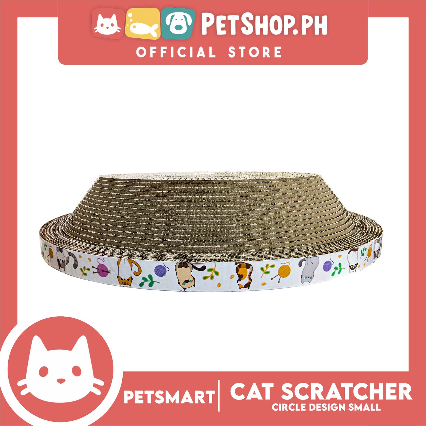 Pet Cat Scratching Bowl-Shaped Corrugated Paper with Free Catnip (Small)