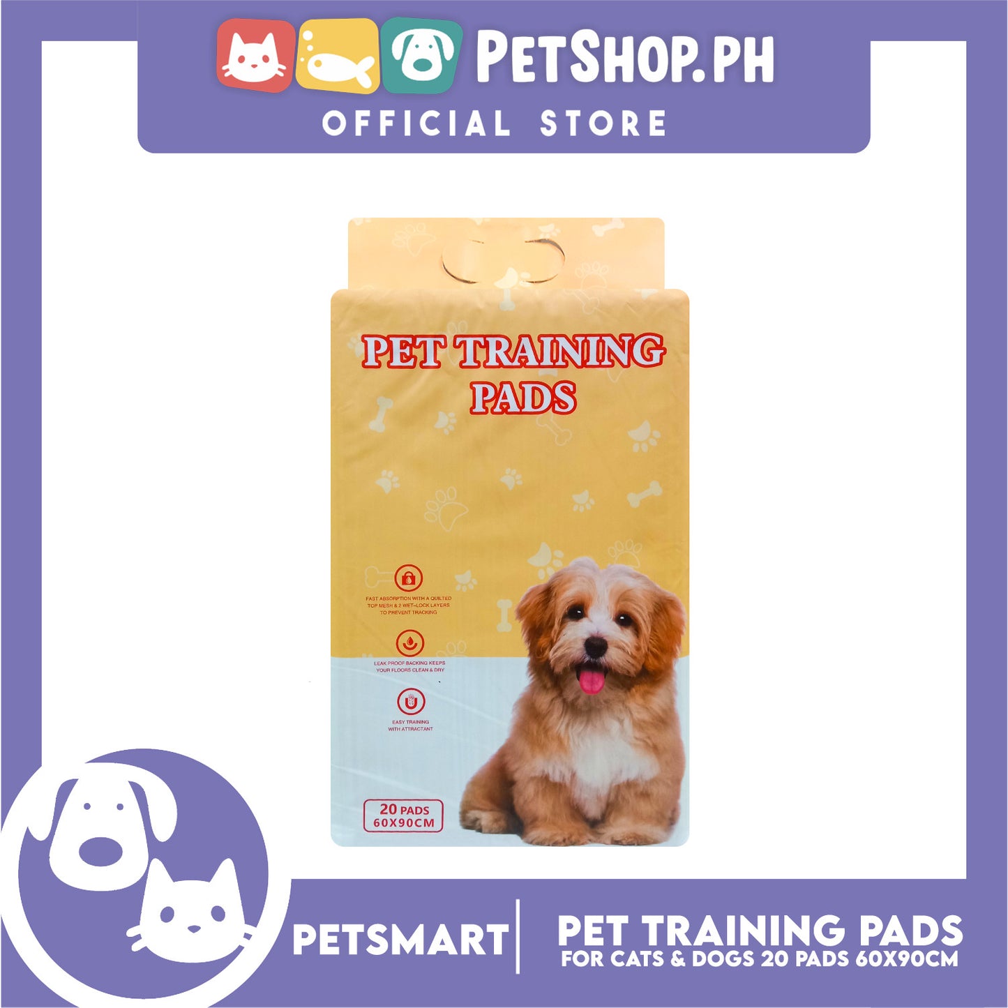 Pet Training Pads Pee Pads (20 Pads) 60 x 90 cm