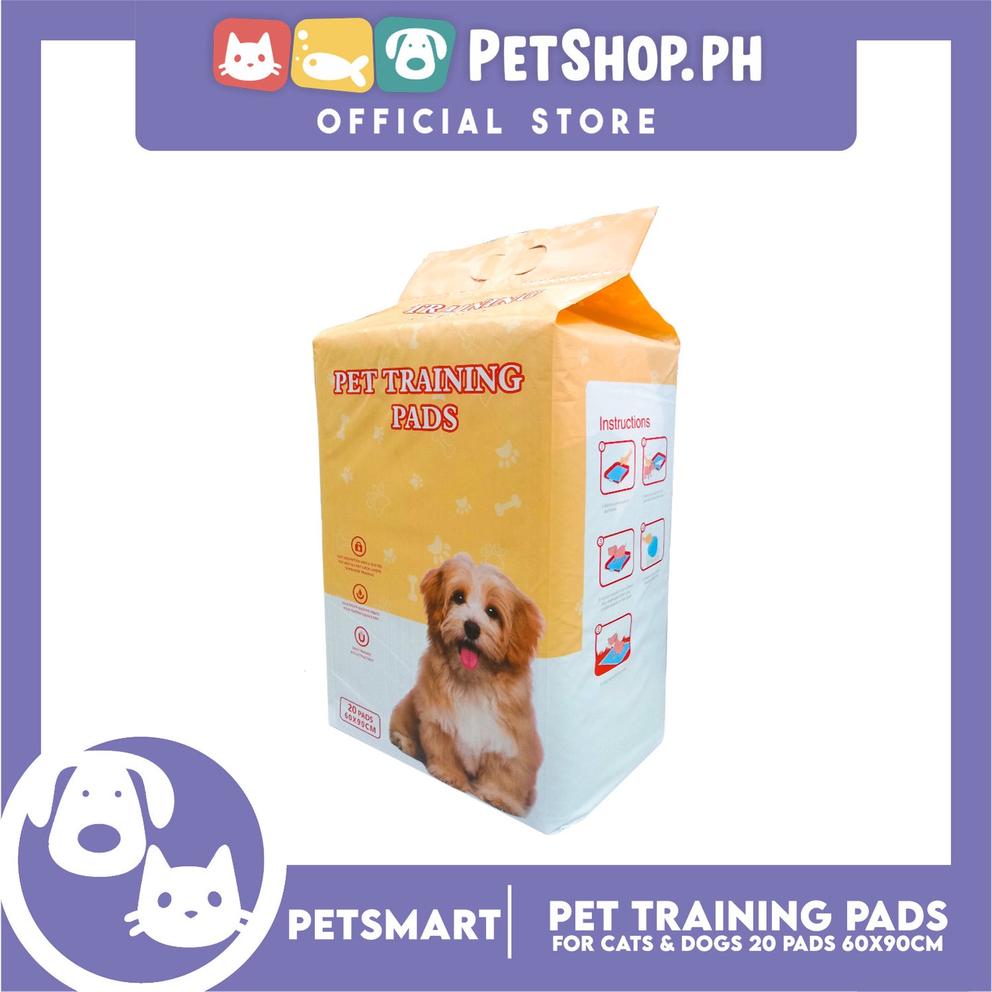 Pet Training Pads Pee Pads (20 Pads) 60 x 90 cm