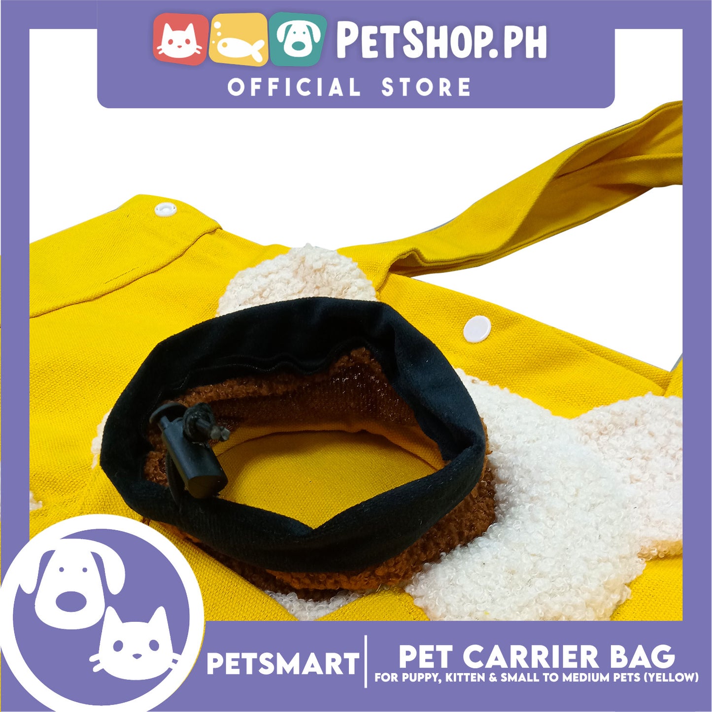 Pet Carrier Tote Bag Small Cat and Dog Carrier Handbag (Yellow)