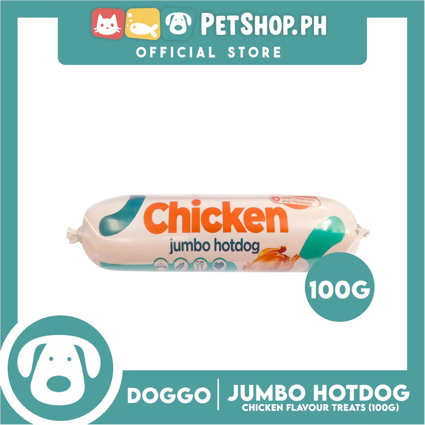 Doggo Jumbo Hotdog Chicken Flavor 100g