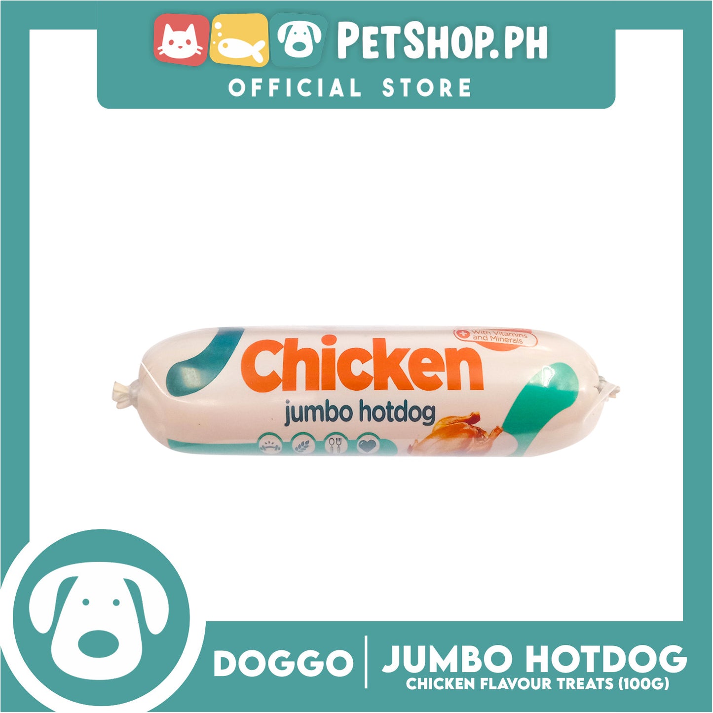 Doggo Jumbo Hotdog Chicken Flavor 100g