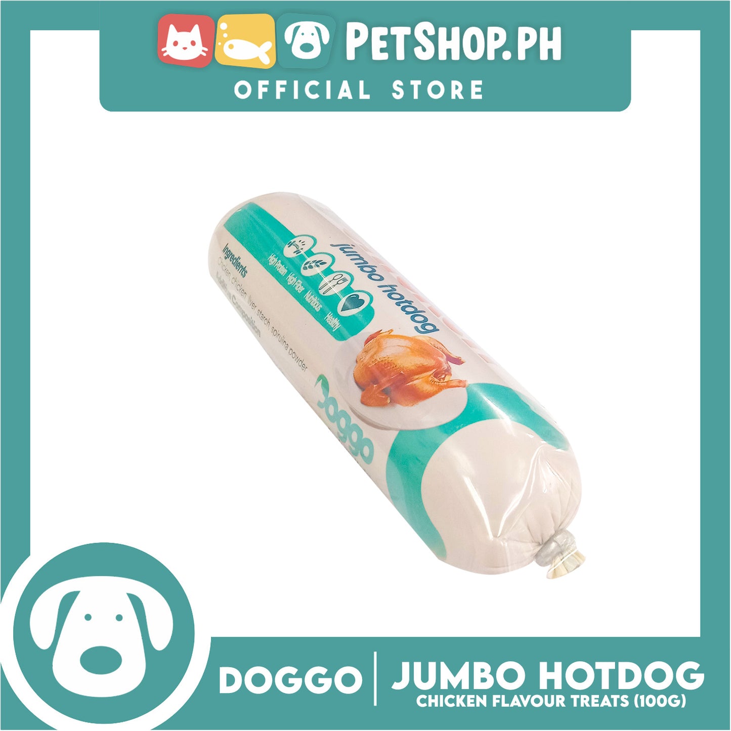 Doggo Jumbo Hotdog Chicken Flavor 100g