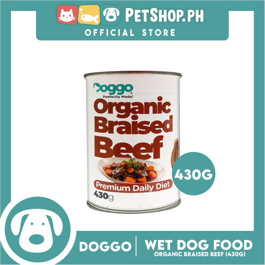Doggo Organic Braised Beef Canned Dog Food (430g)