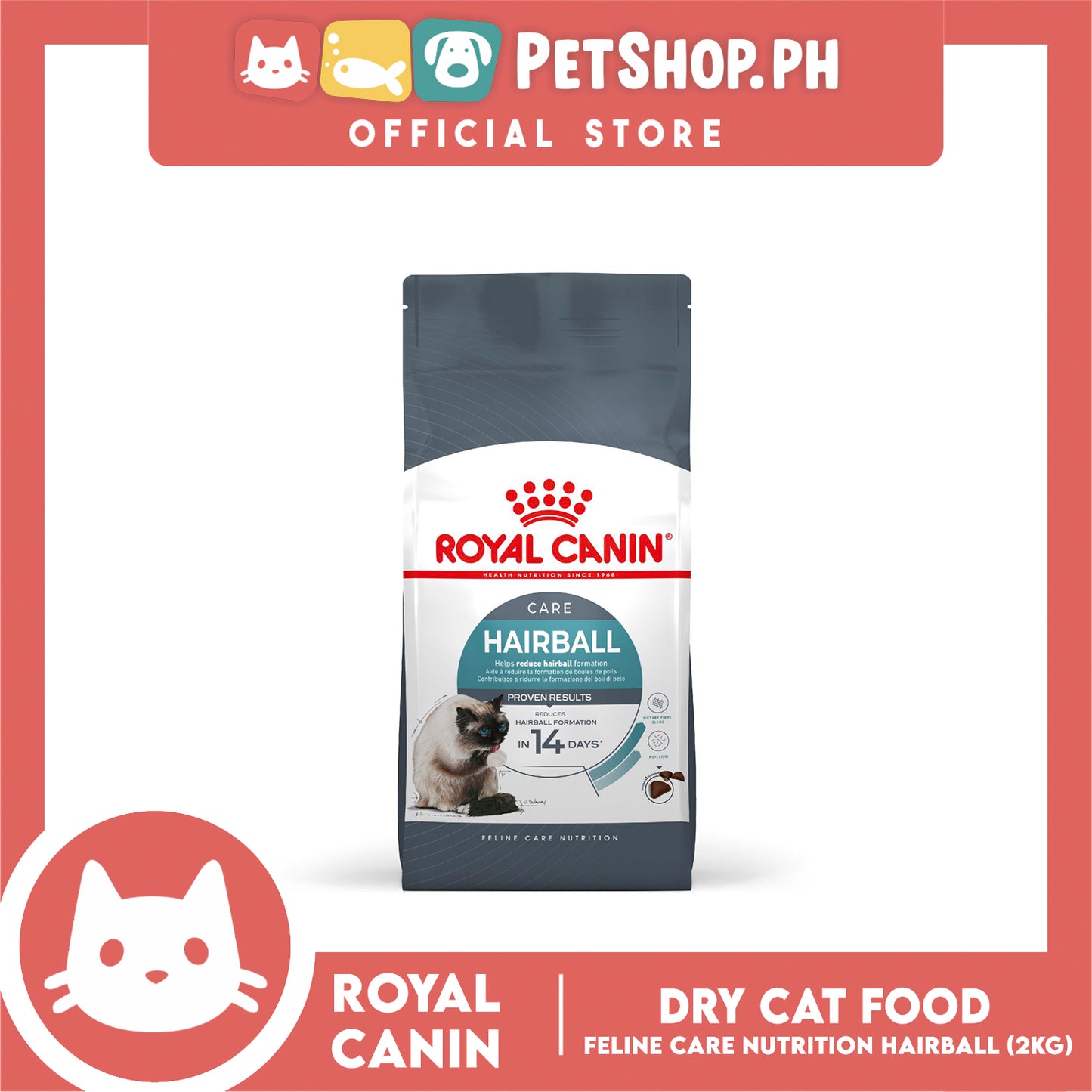 Royal Canin Hairball Care (2kg) Adult Dry Cat Food - Feline Care Nutrition