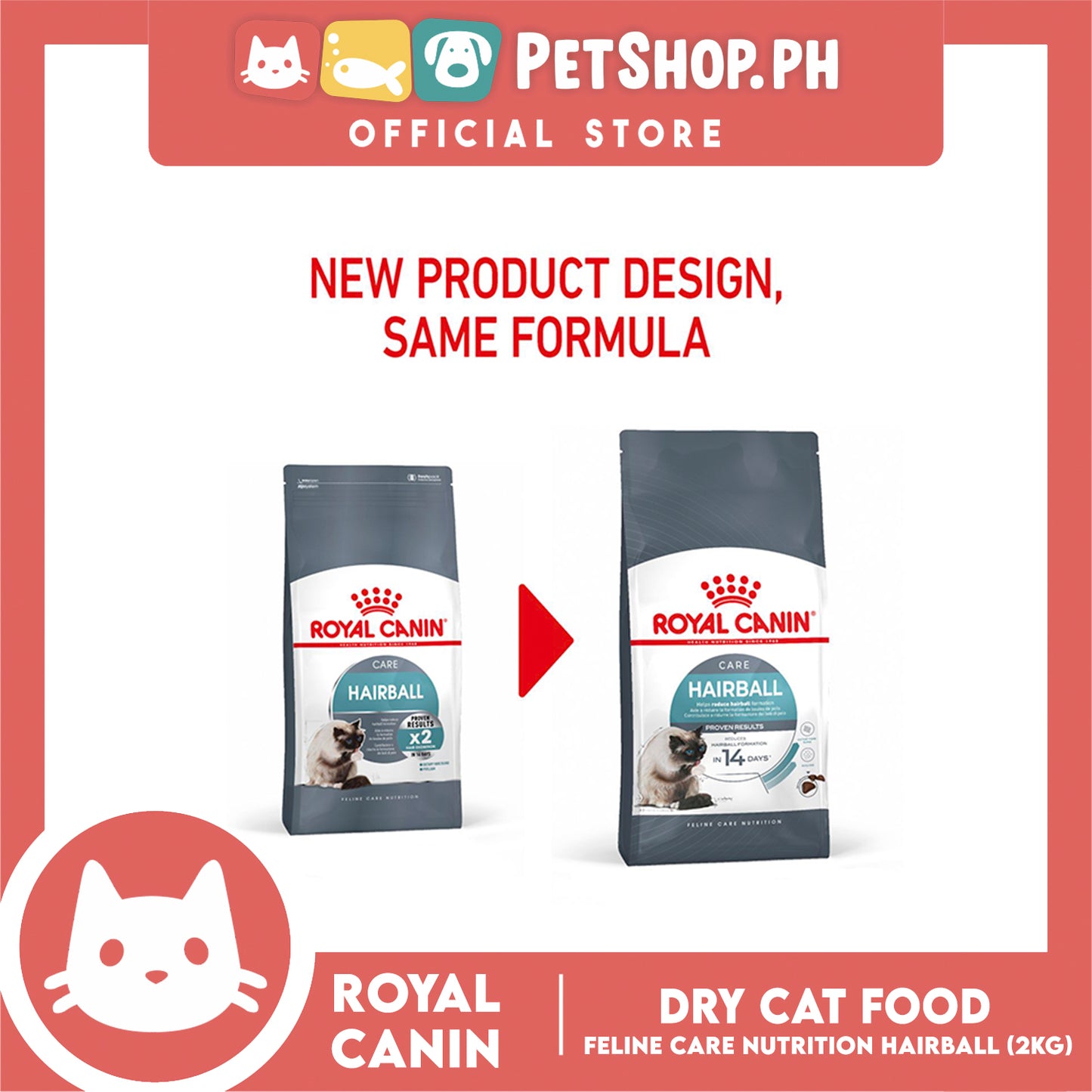 Royal Canin Hairball Care (2kg) Adult Dry Cat Food - Feline Care Nutrition