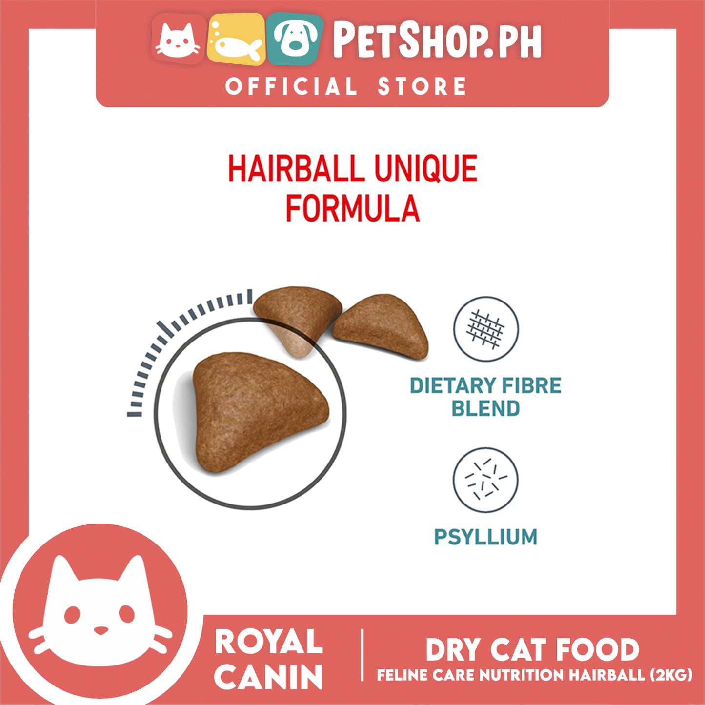 Royal Canin Hairball Care (2kg) Adult Dry Cat Food - Feline Care Nutrition