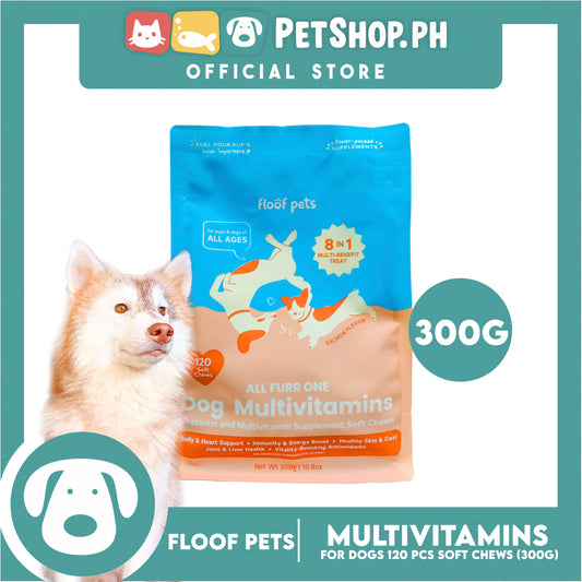 Floof Pets Dog Multivitamins All Furr One 8-in-1 Multi-Benefit Treat for All Ages 300g