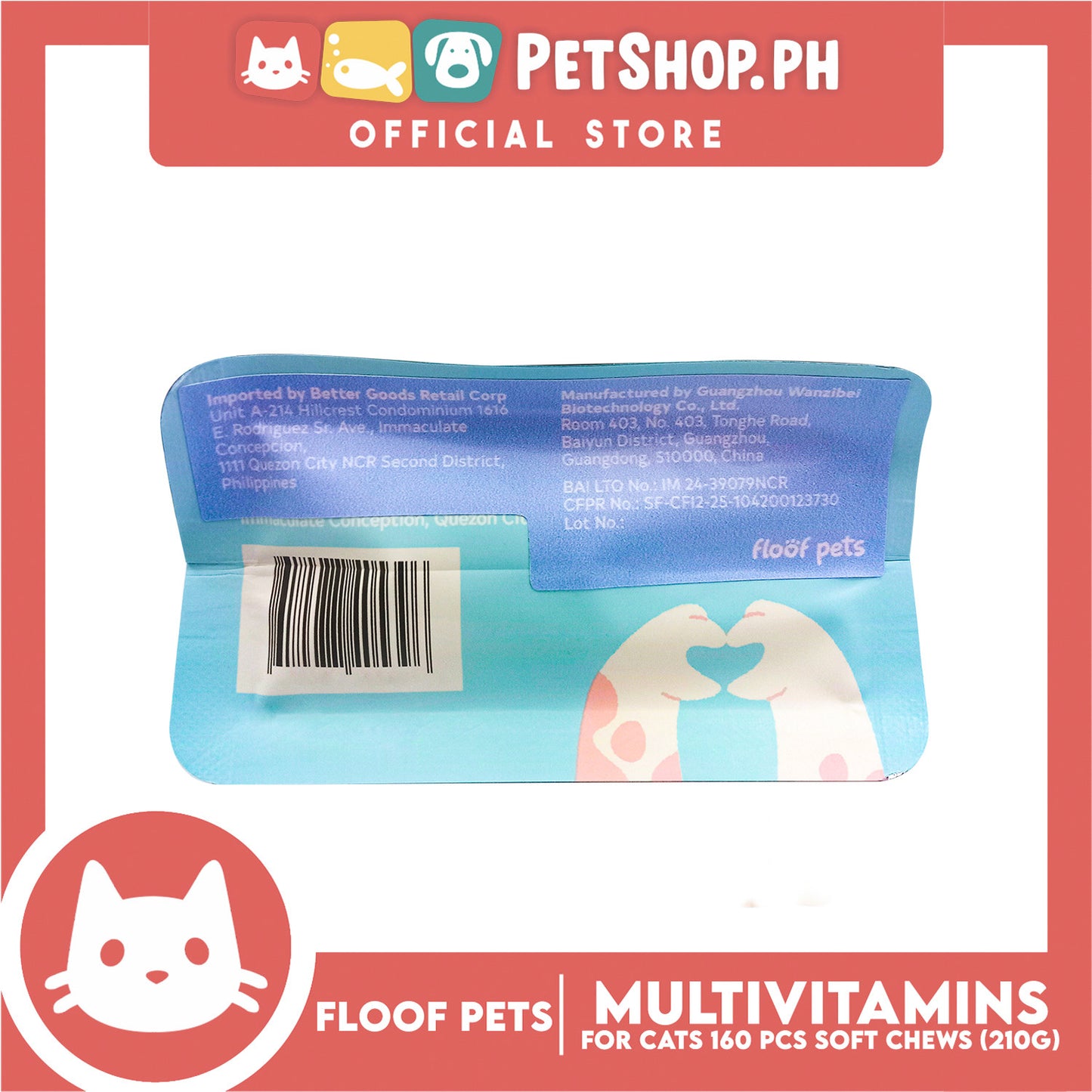 Floof Pets All Furr One Cat Multivitamins Soft Chews 210g