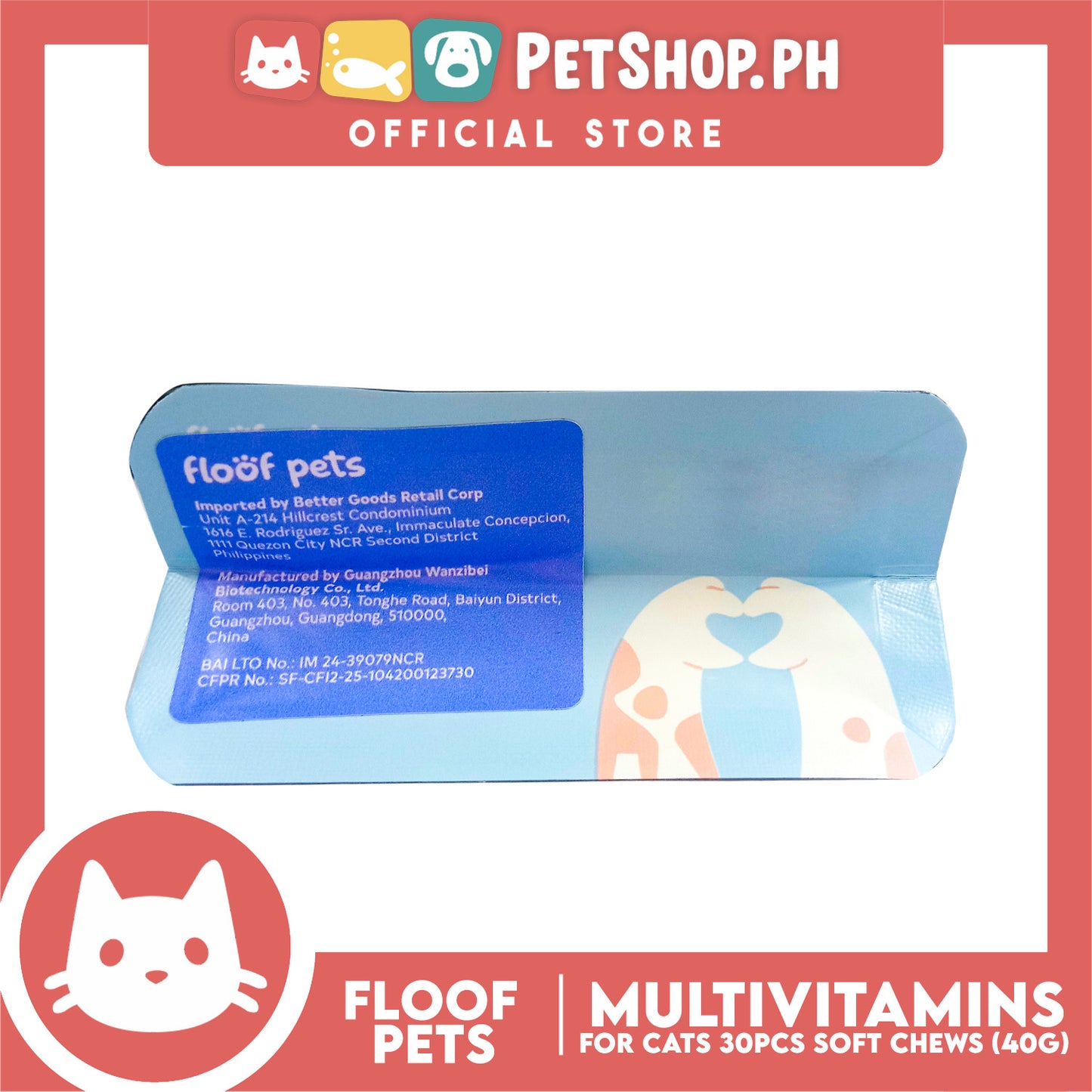 Floof Pets All Furr One Cat Multivitamins Soft Chews 40g
