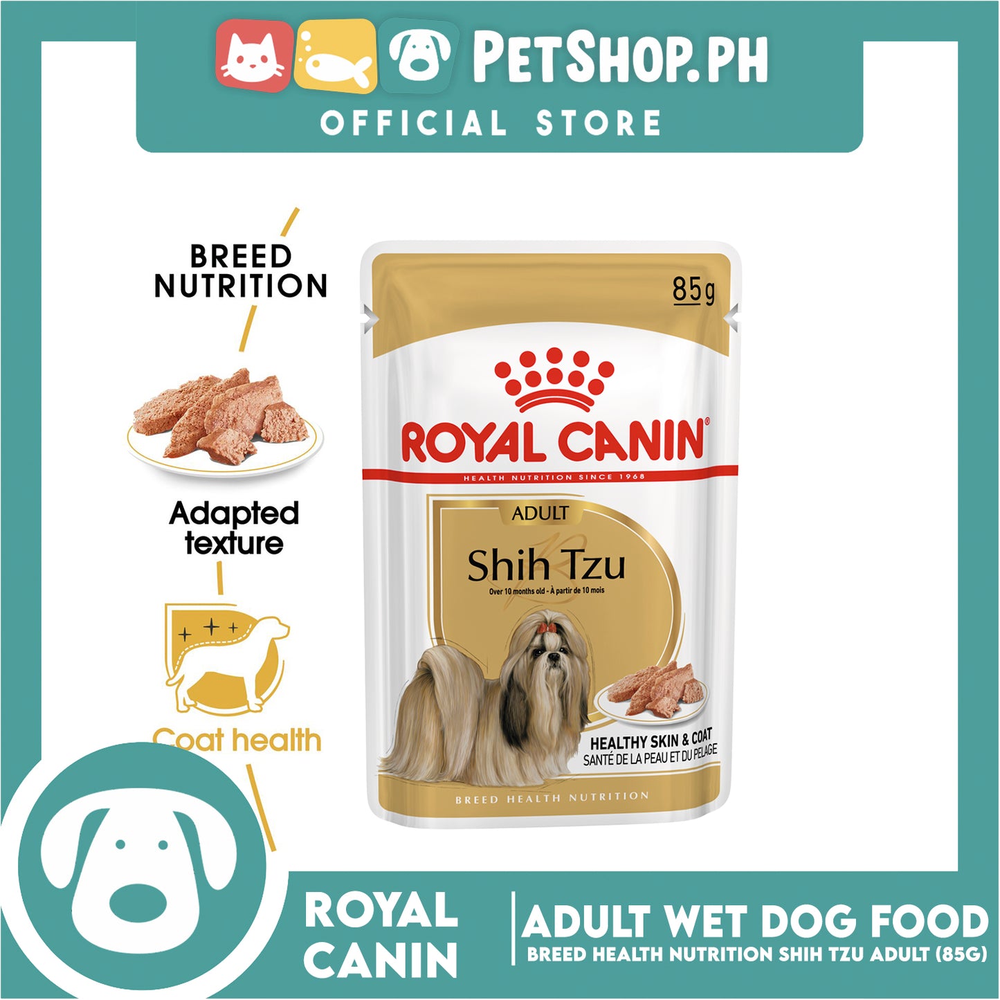 Royal Canin Shih Tzu Adult (85g) Wet Dog Food - Breed Health Nutrition