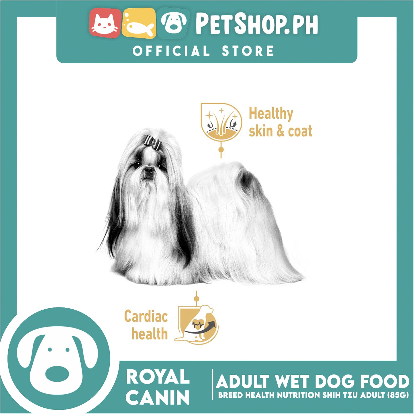 Royal Canin Shih Tzu Adult (85g) Wet Dog Food - Breed Health Nutrition
