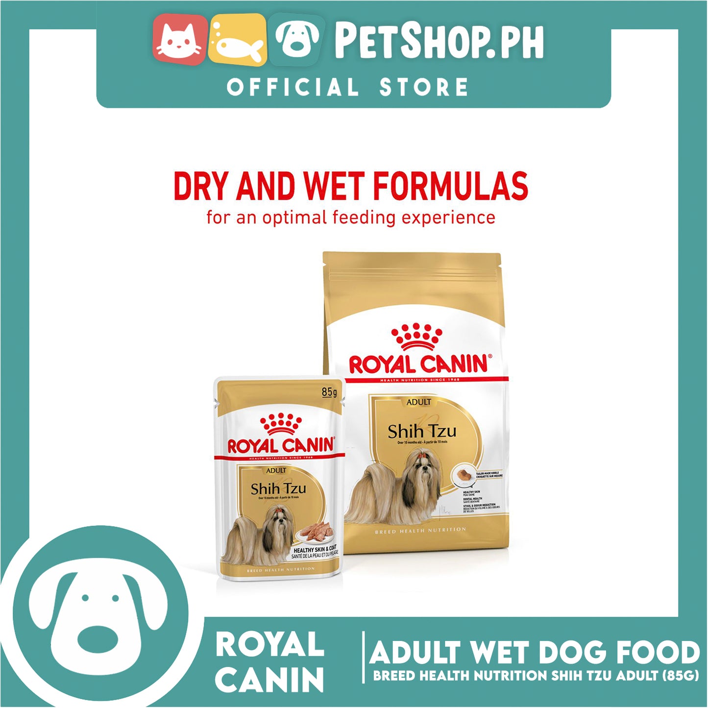 Royal Canin Shih Tzu Adult (85g) Wet Dog Food - Breed Health Nutrition