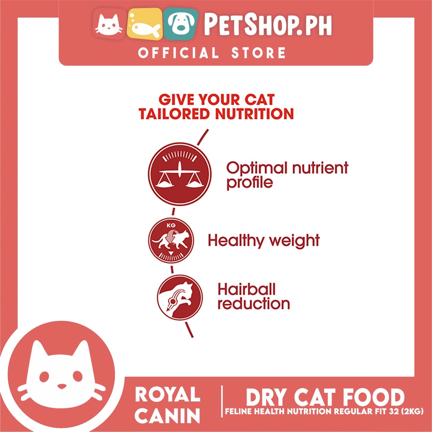 Royal Canin Fit 32 (2kg) Adult Dry Cat Food - Feline Health Nutrition