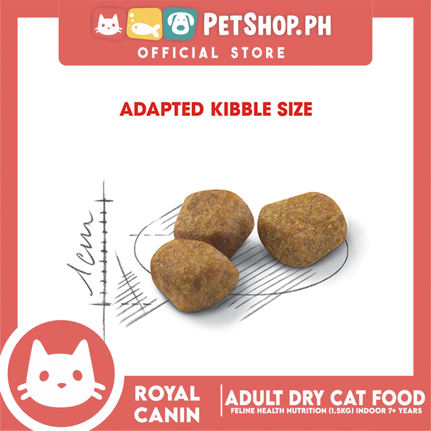 Royal Canin Indoor 7+ (1.5kg) Adult Dry Cat Food - Feline Health Nutrition