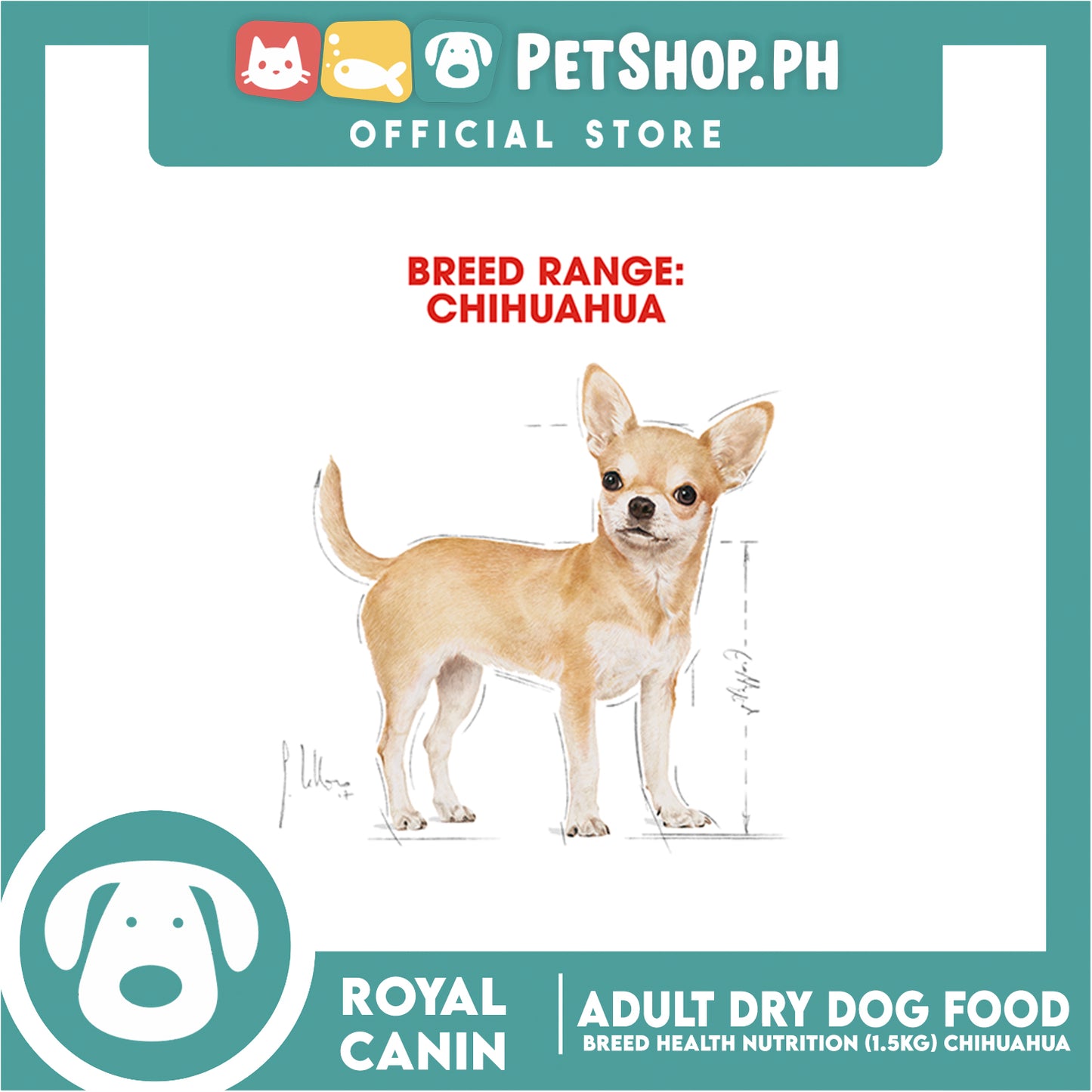 Royal Canin Chihuahua Adult (1.5kg) Dry Dog Food - Breed Health Nutrition