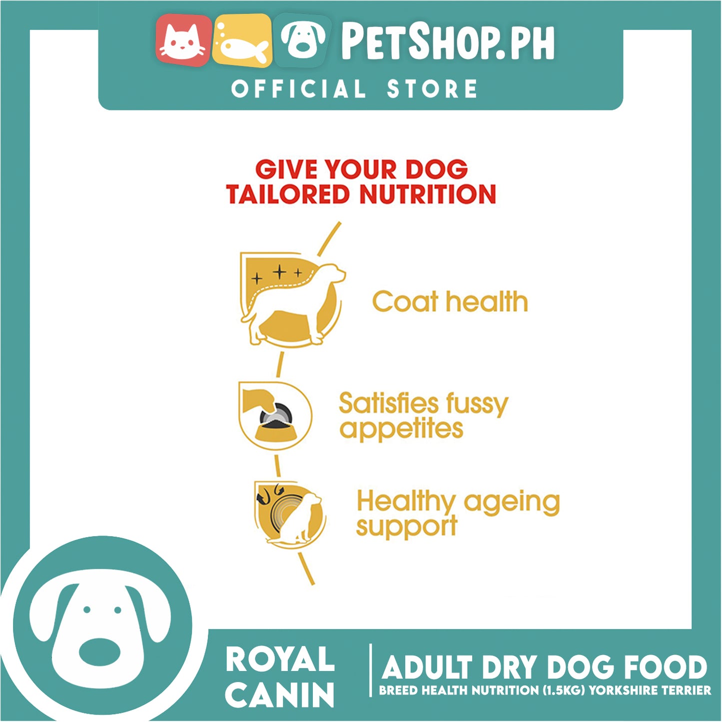 Royal Canin Yorkshire Adult (1.5kg) Dry Dog Food - Breed Health Nutrition