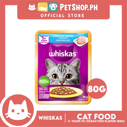 Whiskas Ocean Fish Pouch Wet Cat Food 80g