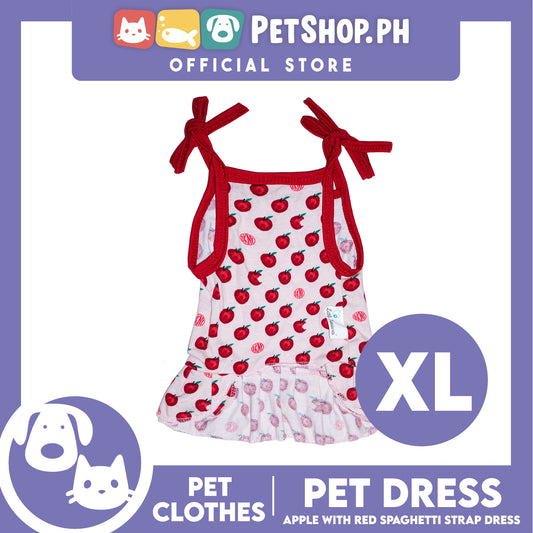 Pet Dress Red Spaghetti Strap Dress with (Extra Large) Perfect Fit for Dogs and Cats