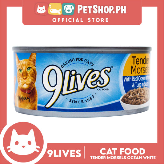 9Lives Tender Morsels with Real Ocean Whitefish and Tuna in Sauce 156g Cat Wet Food