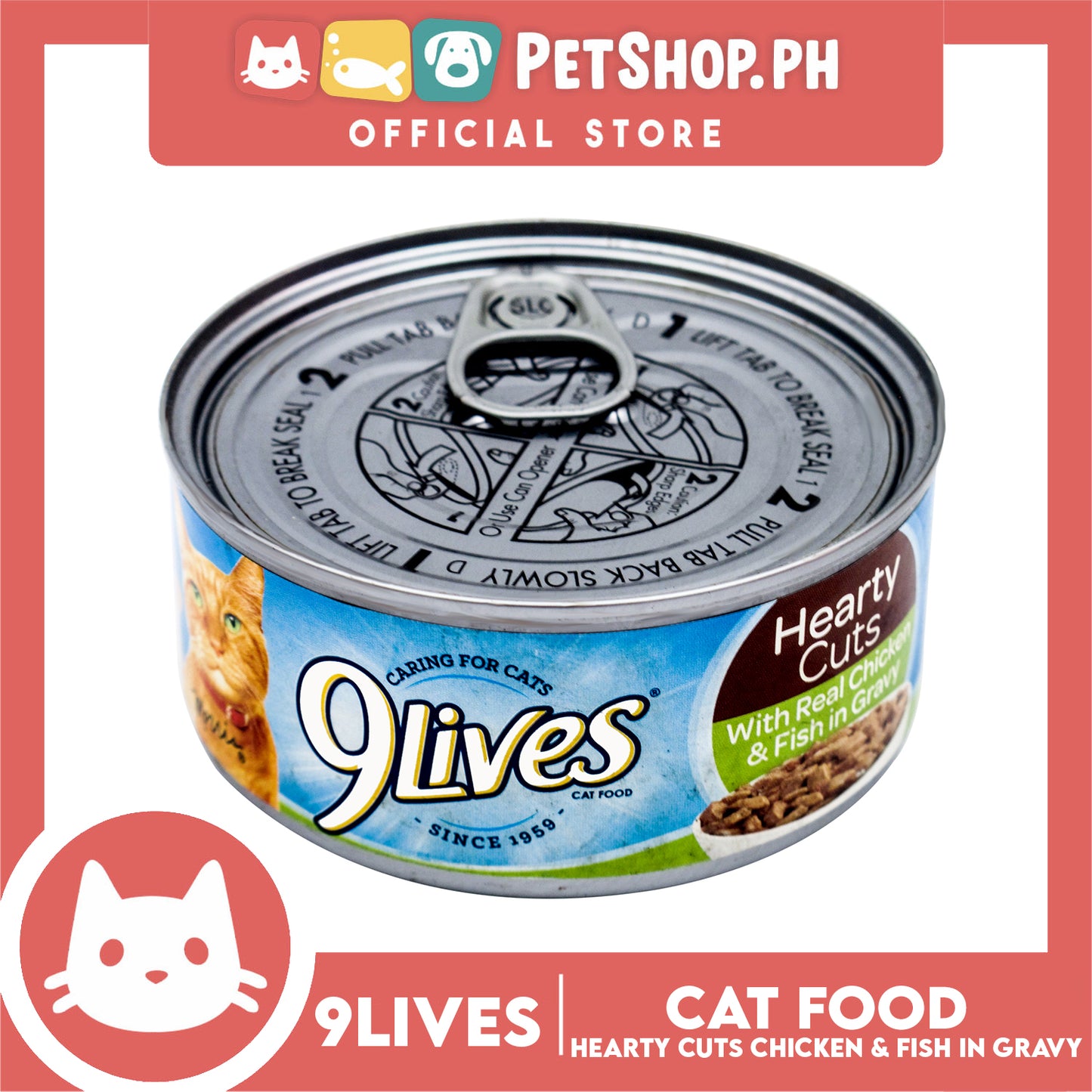 9Lives Hearty Cuts with Real Chicken and Fish in Gravy 156g Cat Wet Food
