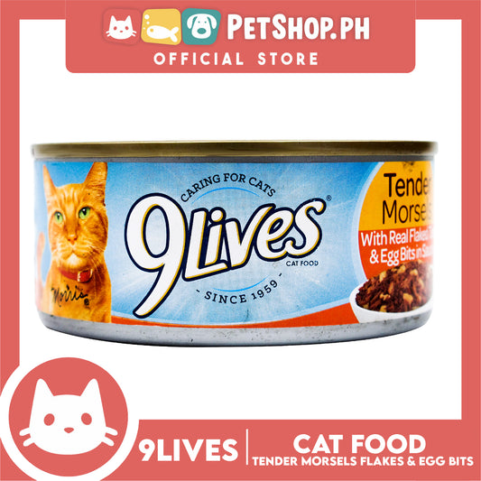 9Lives Tender Morsels with Real Flaked Tuna and Egg Bits in Sauce 156g Cat Wet Food