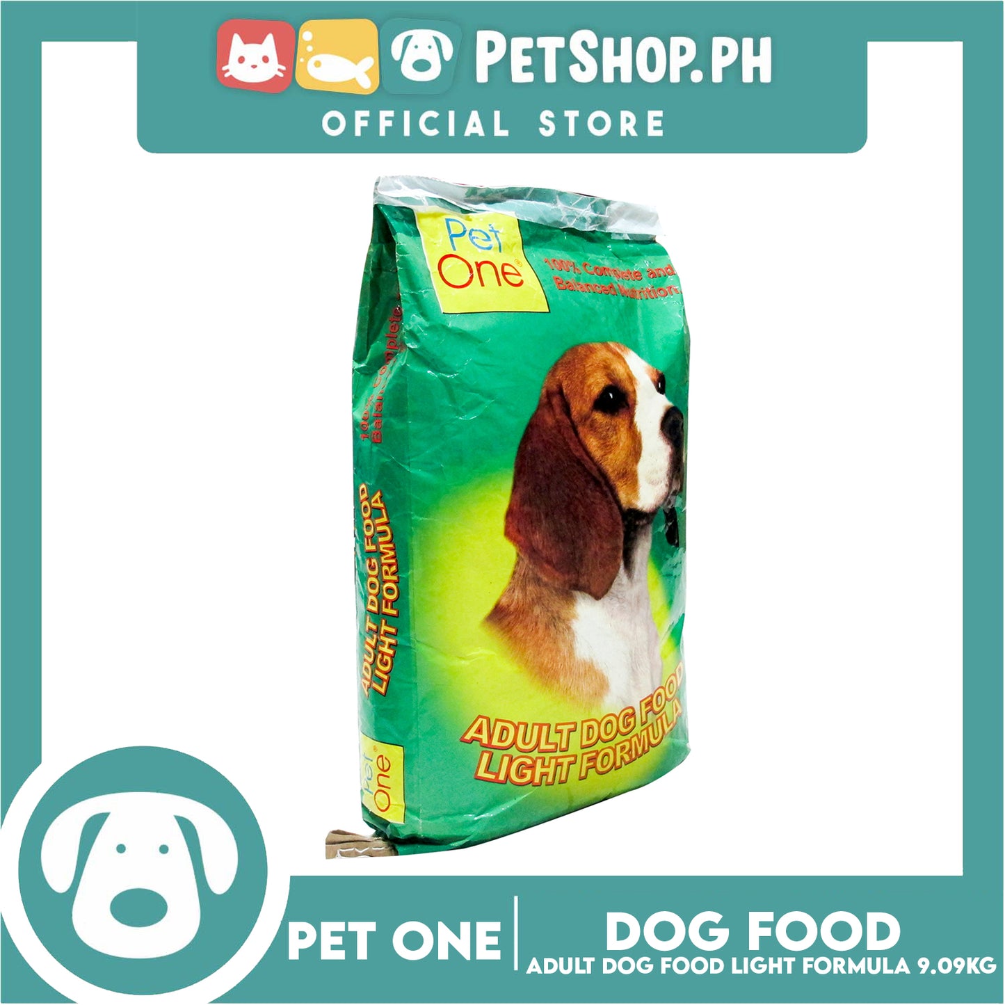 Pet One Adult Dog Food Light Formula 9.09kg Dry Dog Food