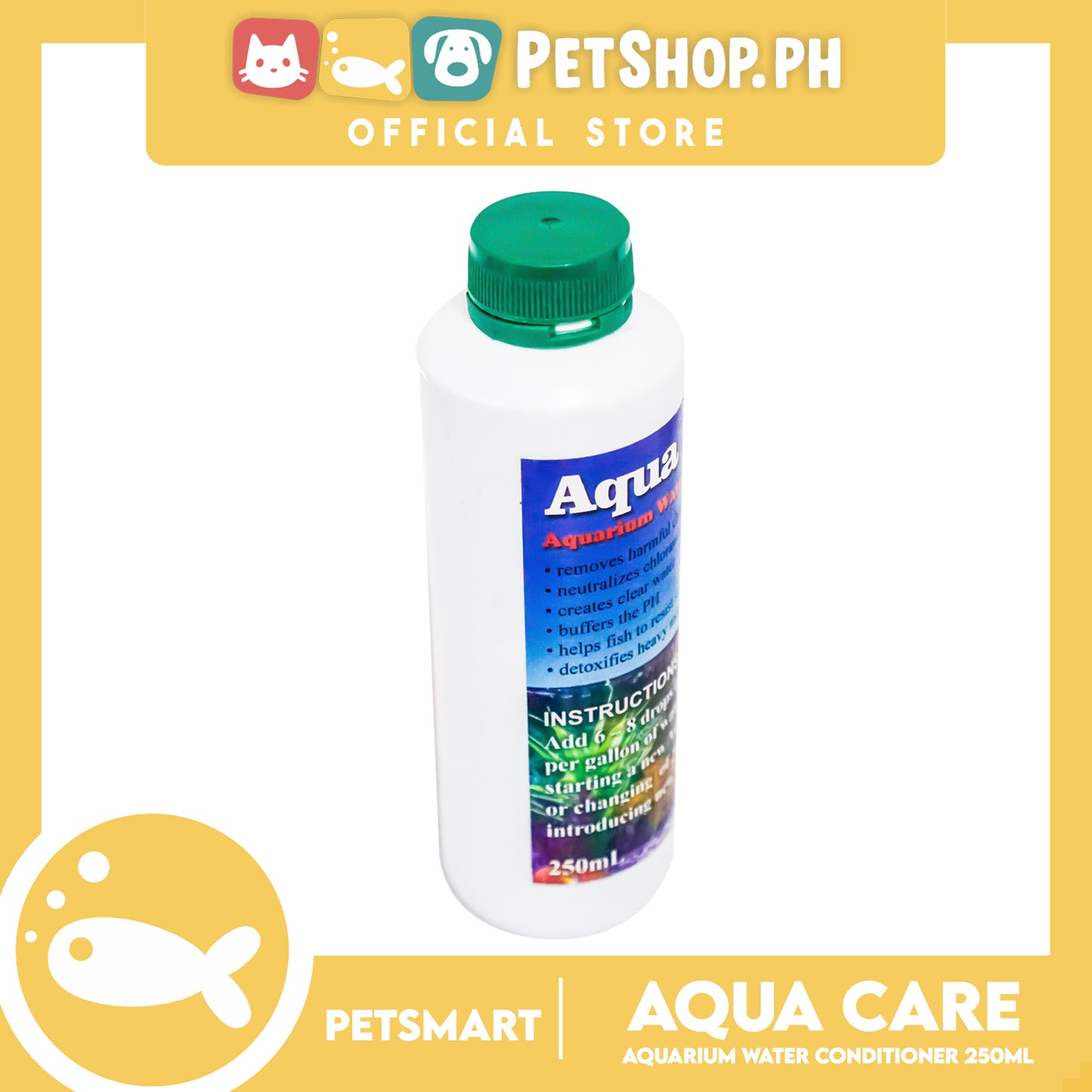 Aqua Care Aquarium Water Conditioner With Vitamin B-Complex 250ml Removes Harmful Chlorine, Creates Clear Water