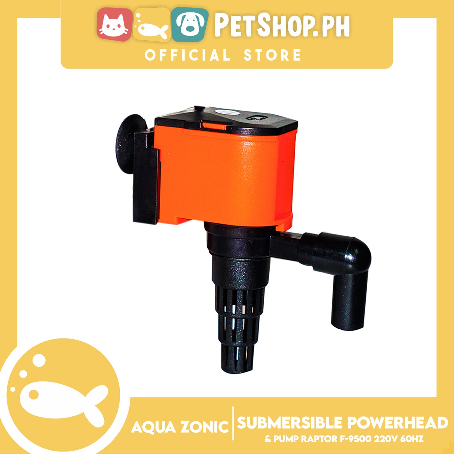 Raptor F-9500 Submersible Filter 10W, Max Flow 950, Max Height 1.20, 220V-240V 60Hz, Durable, Silent, Energy Saving And Strong Performance Fish Tank Filter