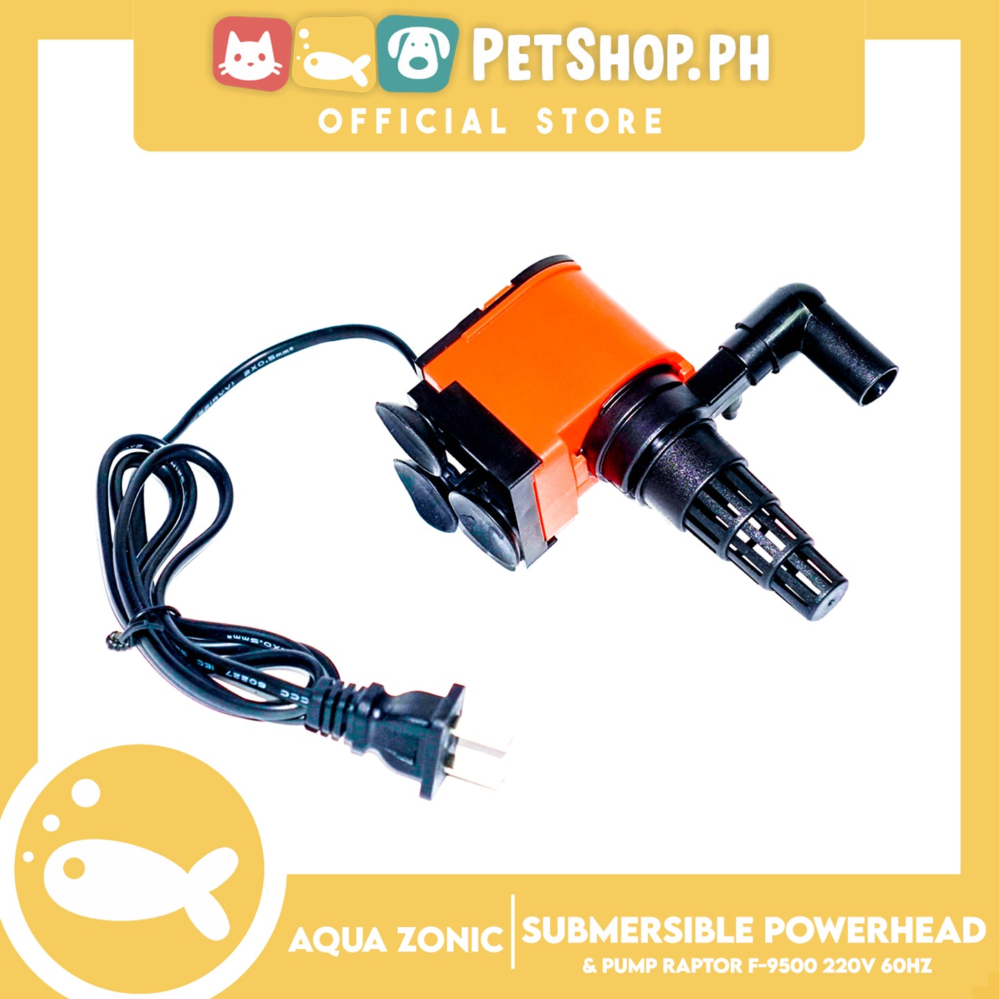 Raptor F-9500 Submersible Filter 10W, Max Flow 950, Max Height 1.20, 220V-240V 60Hz, Durable, Silent, Energy Saving And Strong Performance Fish Tank Filter