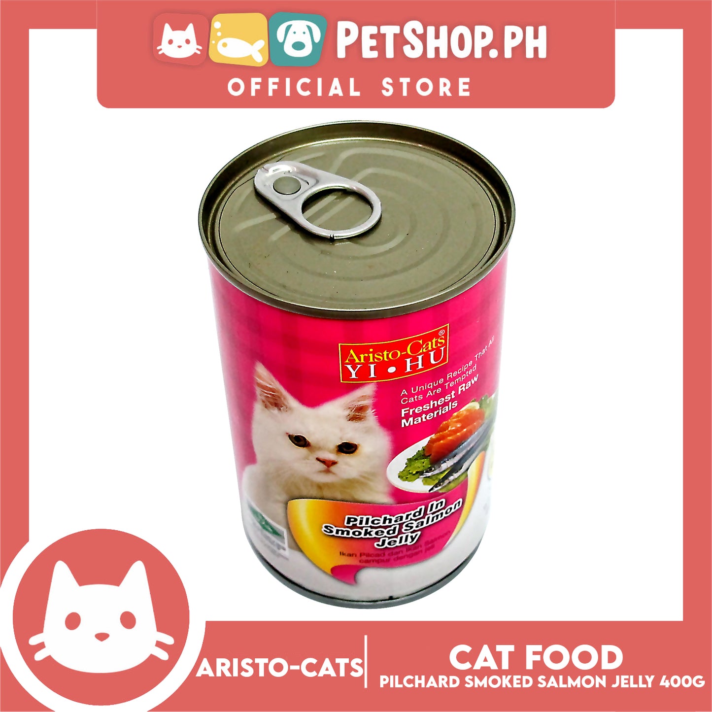 Aristo Cats Yi HU Pilchard In Smoked Salmon Jelly 400g