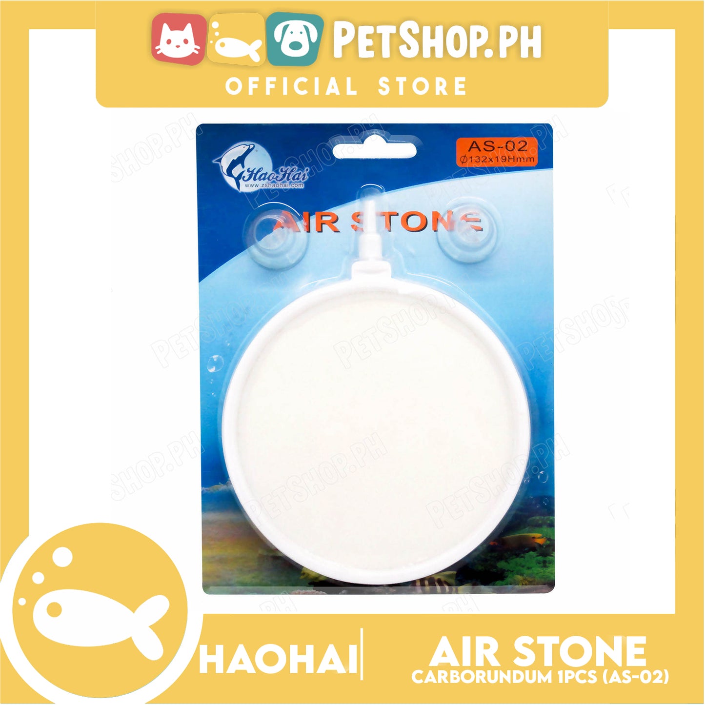 AS-02B Airdisk White with Suction cap 132x19Hmm Medium