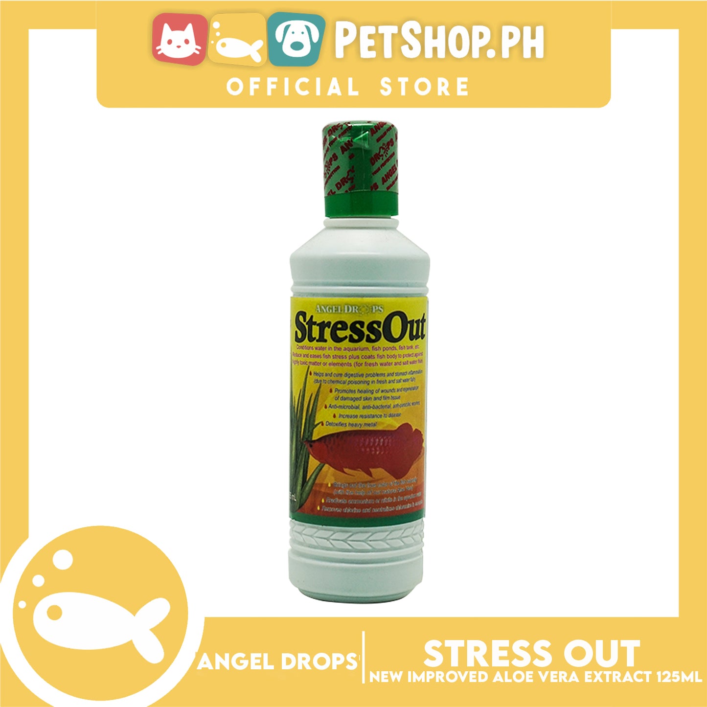 Angel Drops Stress Out New & Improve Formula Aloe Vera Extract 125mL