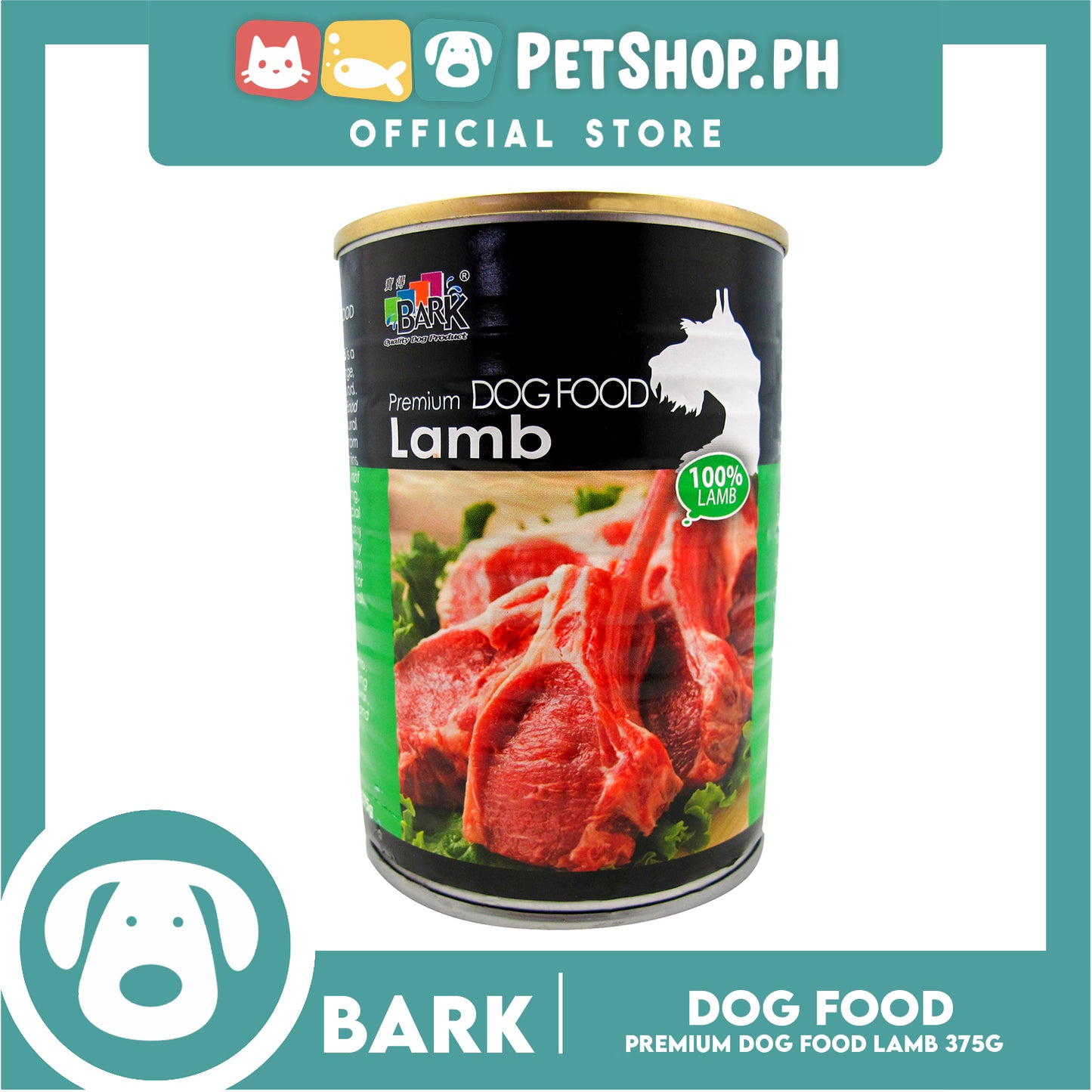 Bark Premium Dog Food Lamb 375g
