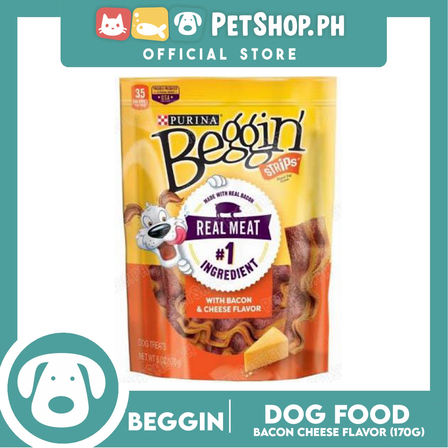 Beggin Strips Bacon Cheese 170g